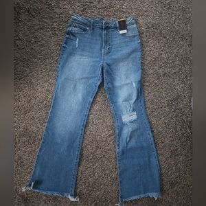 NB Distressed Flare Jeans